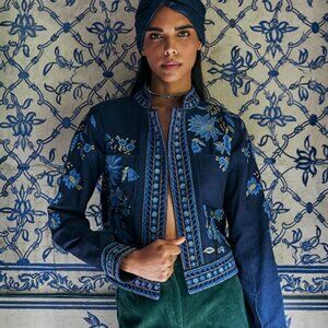 LA FUORI JAPANESE DENIM EMBROIDERED JACKET